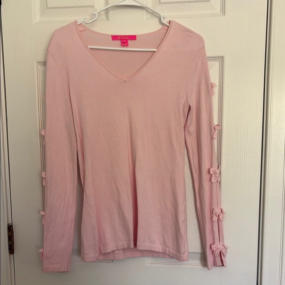 Lilly Pulitzer Pink Bow Sweater